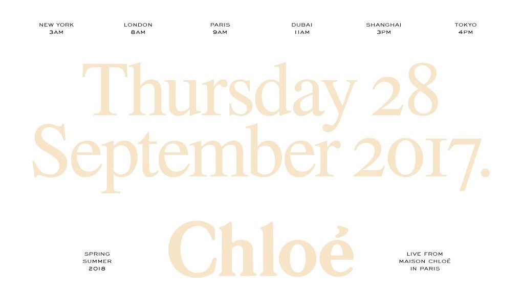 Watch Chloe Spring/Summer 2018 Show