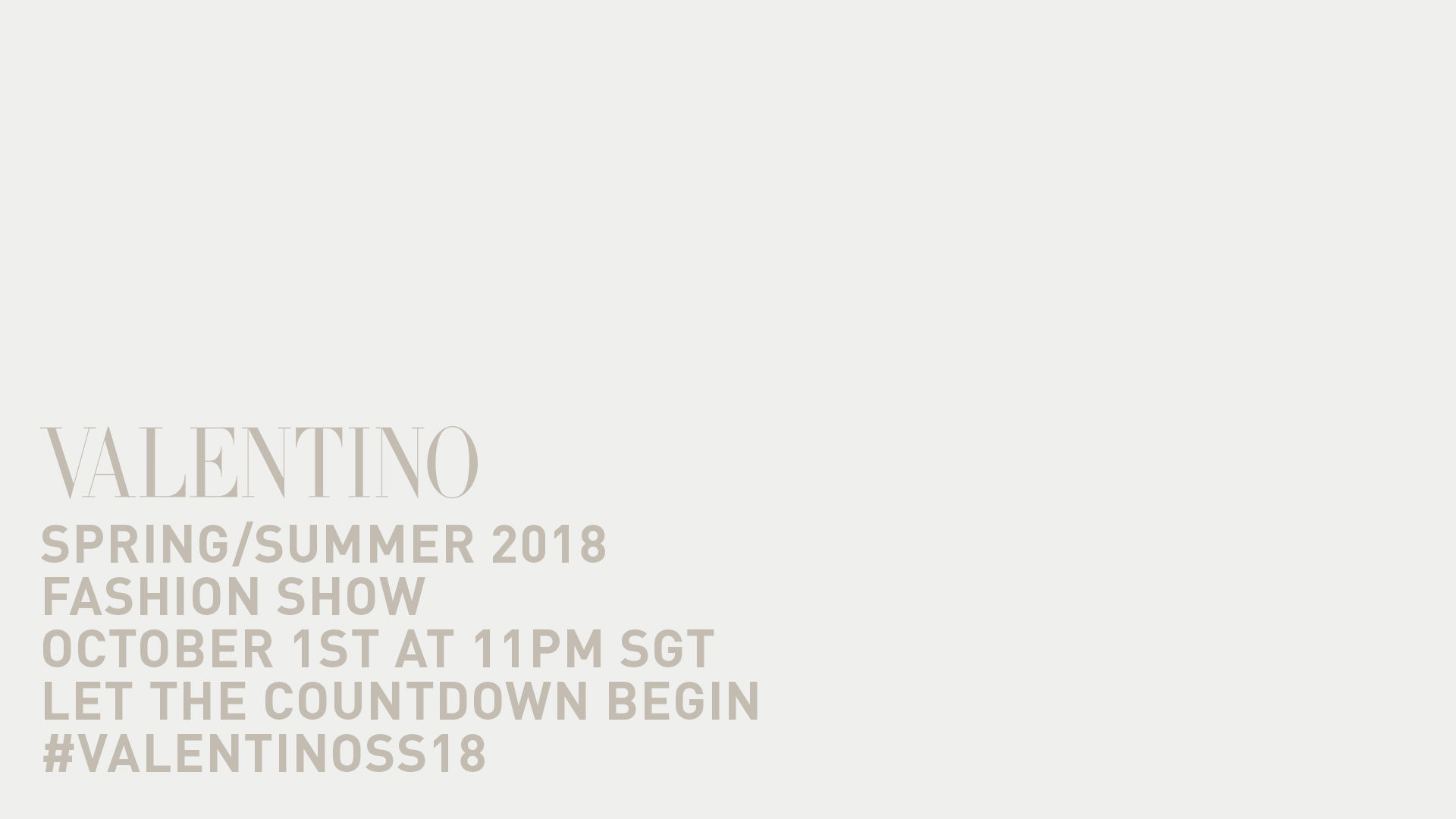 Watch Valentino Spring/Summer 2018 Show