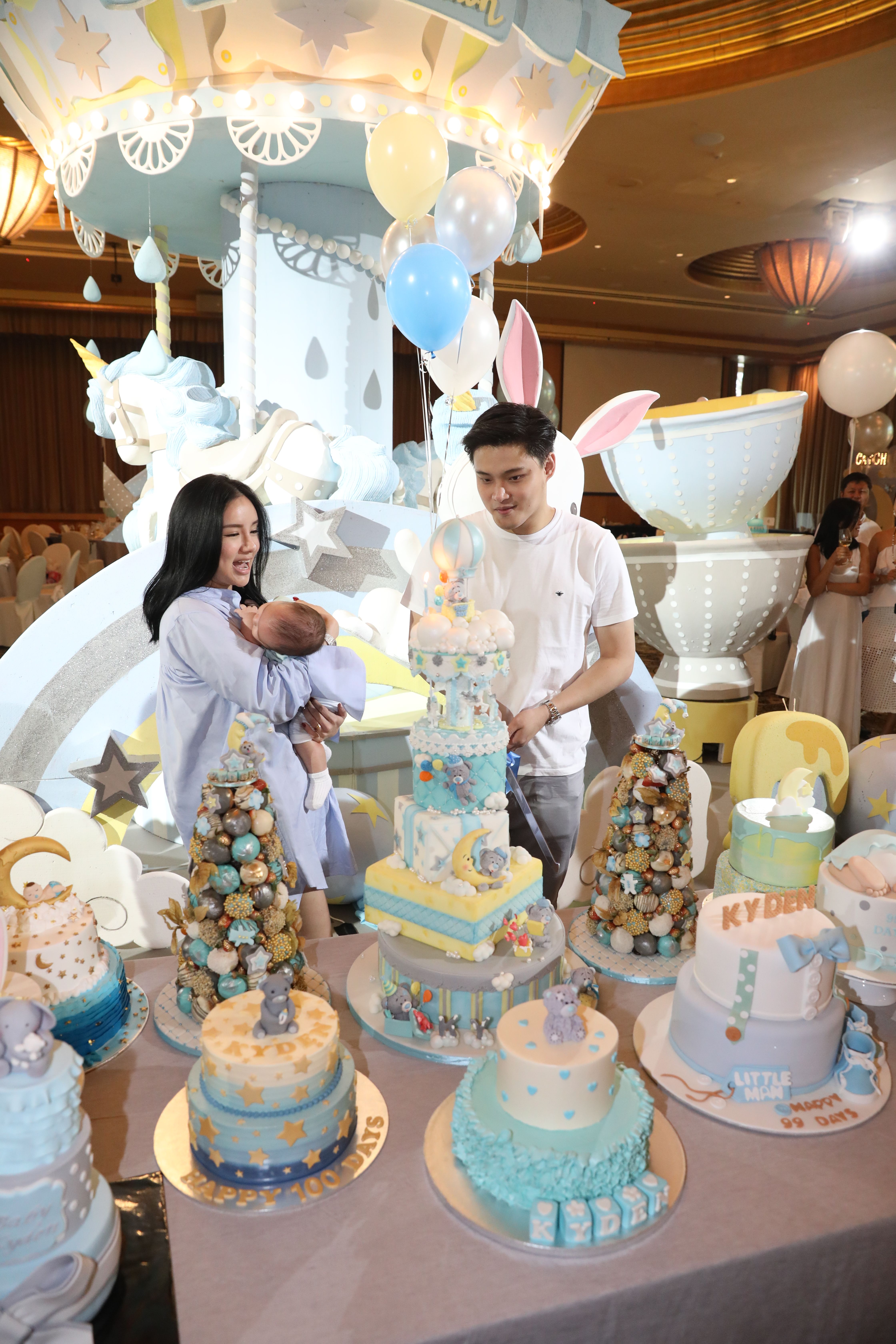 Kim Lim throws a 99th-day celebration party for son Kyden