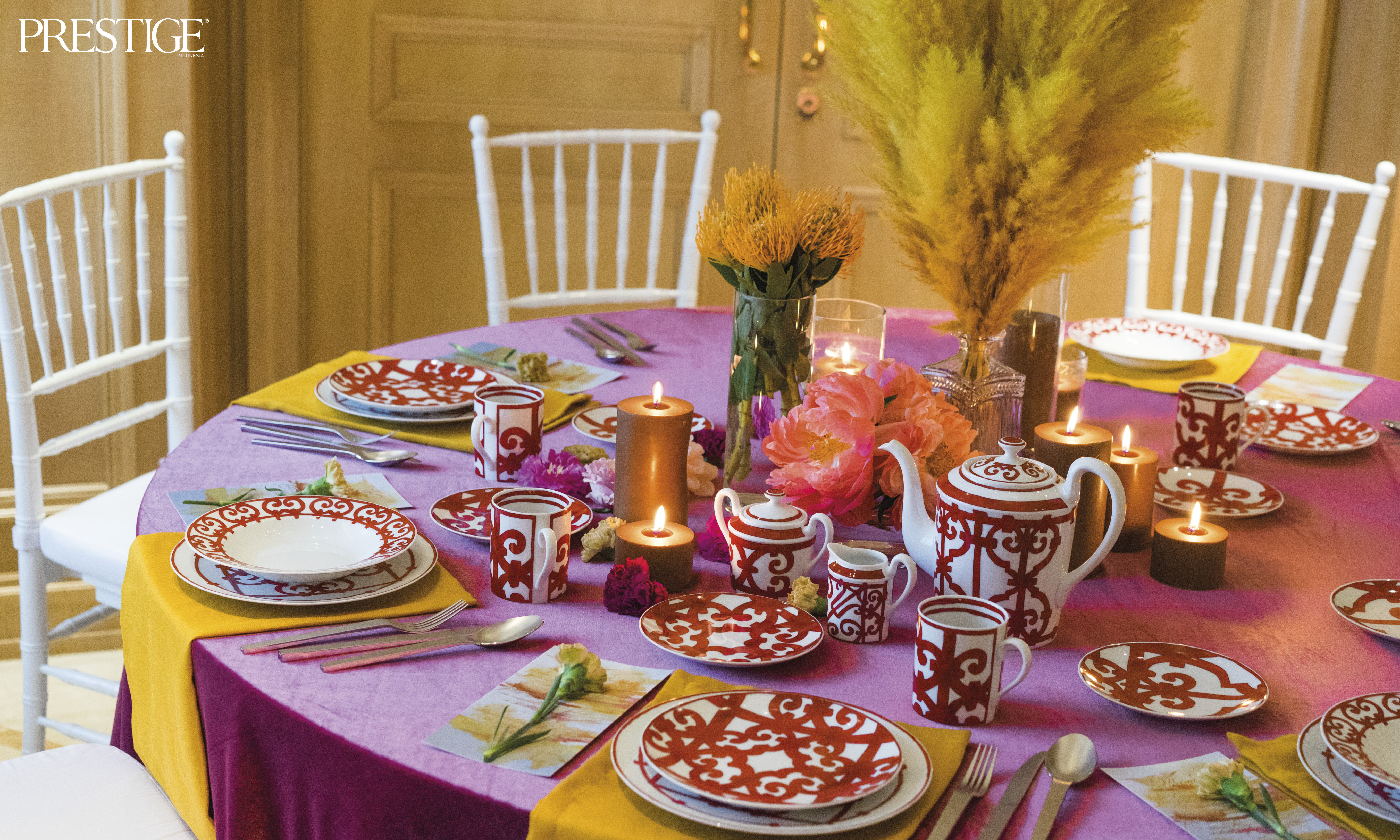 Wild Colours for the New Year’s Table Setting by Alexander Gotama