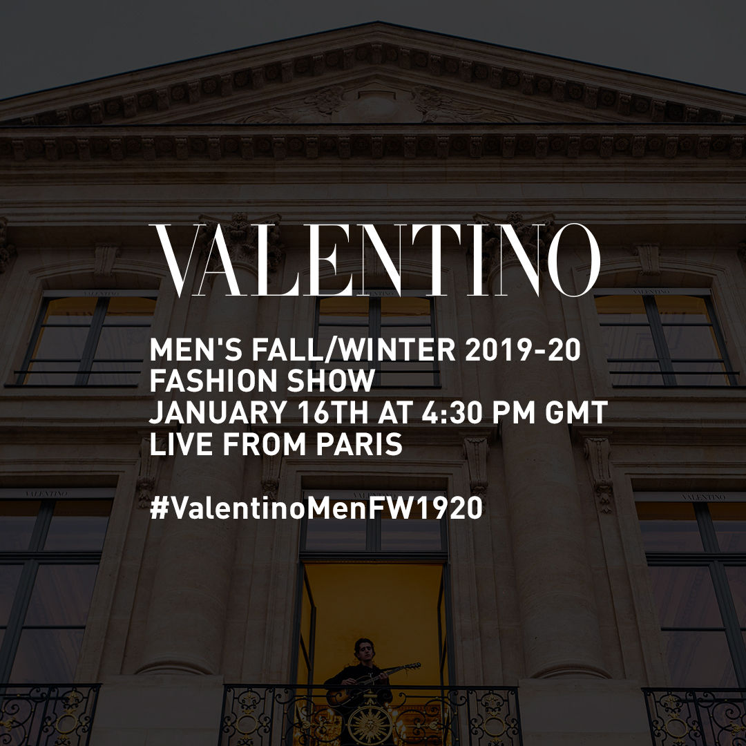 Watch Live: Valentino Men’s Fall/Winter 2019/20 Collection