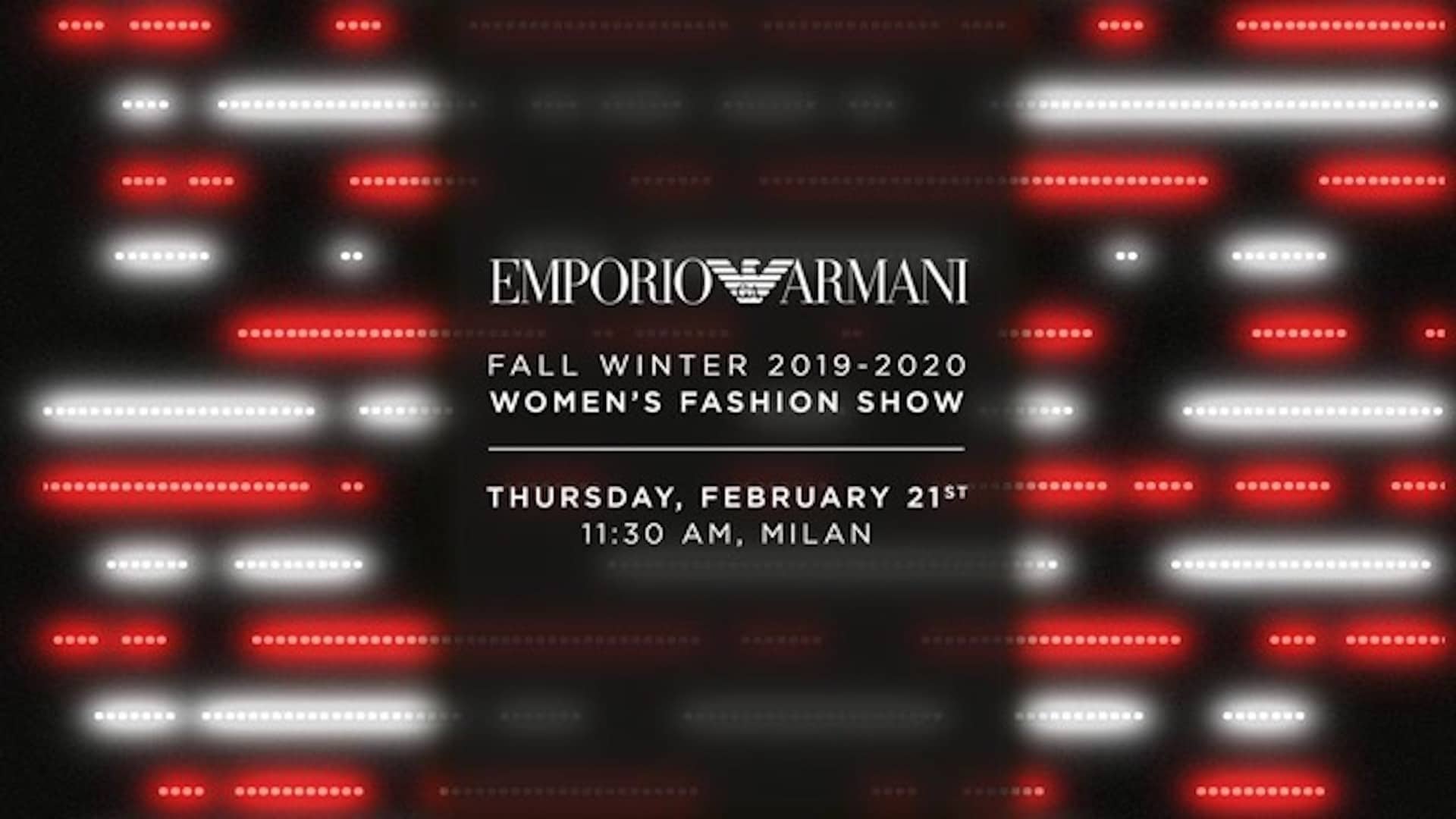 Watch Emporio Armani’s Fall/Winter 2019/2020 women’s collection here