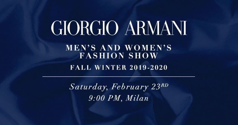 Watch Giorgio Armani s Fall Winter 2019 2020 women s collection here Prestige Online Singapore