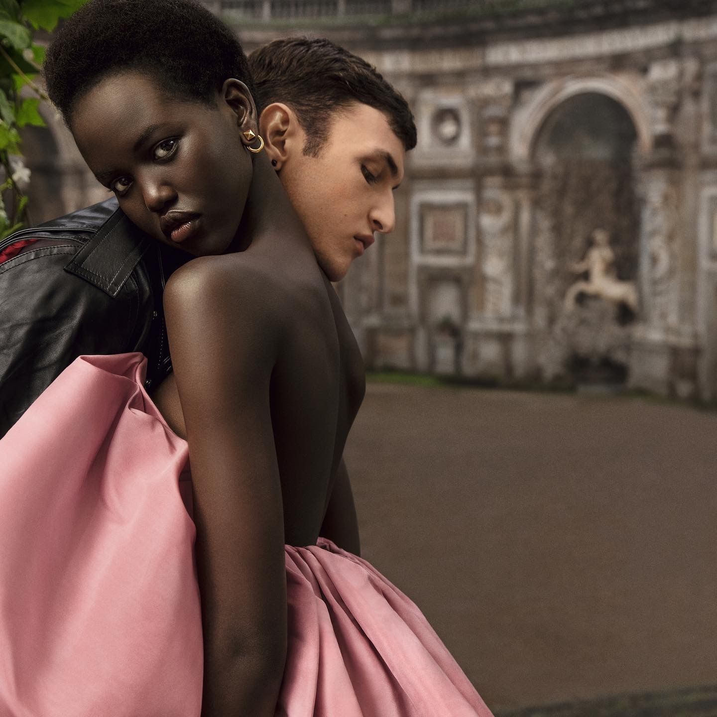 Adut Akech Bior and Anwar Hadid Model the New Valentino Born in Roma Fragrance