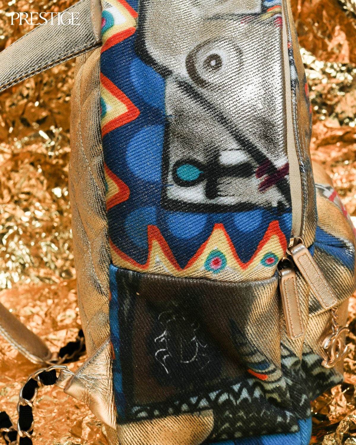 Chanel x Kongo backpack! CHANEL Coco Neige Front Pocket Quilted Velvet Backpack Bag  main image 4