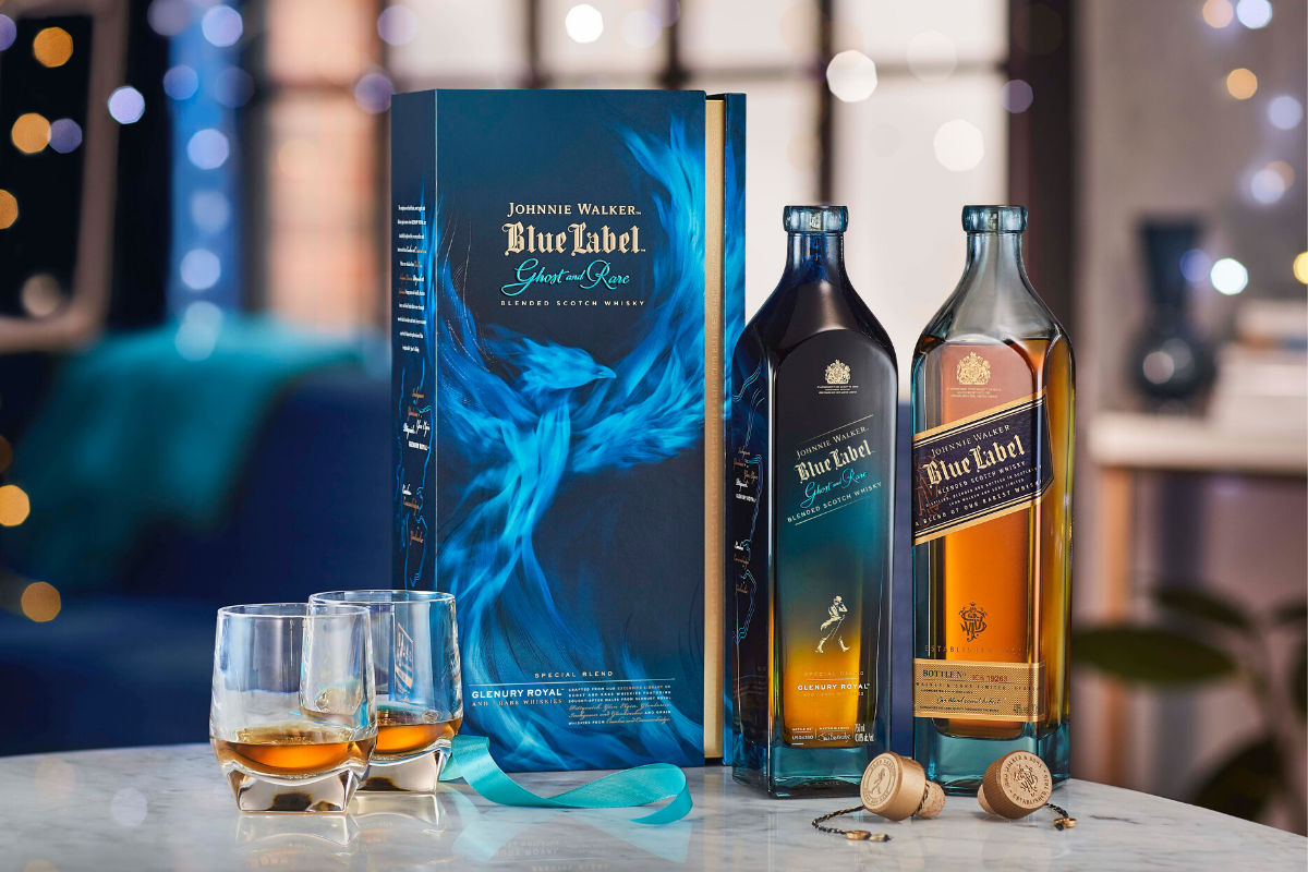 Johnnie Walker Releases New Blue Label Ghost and Rare Glenury Royal Whisky