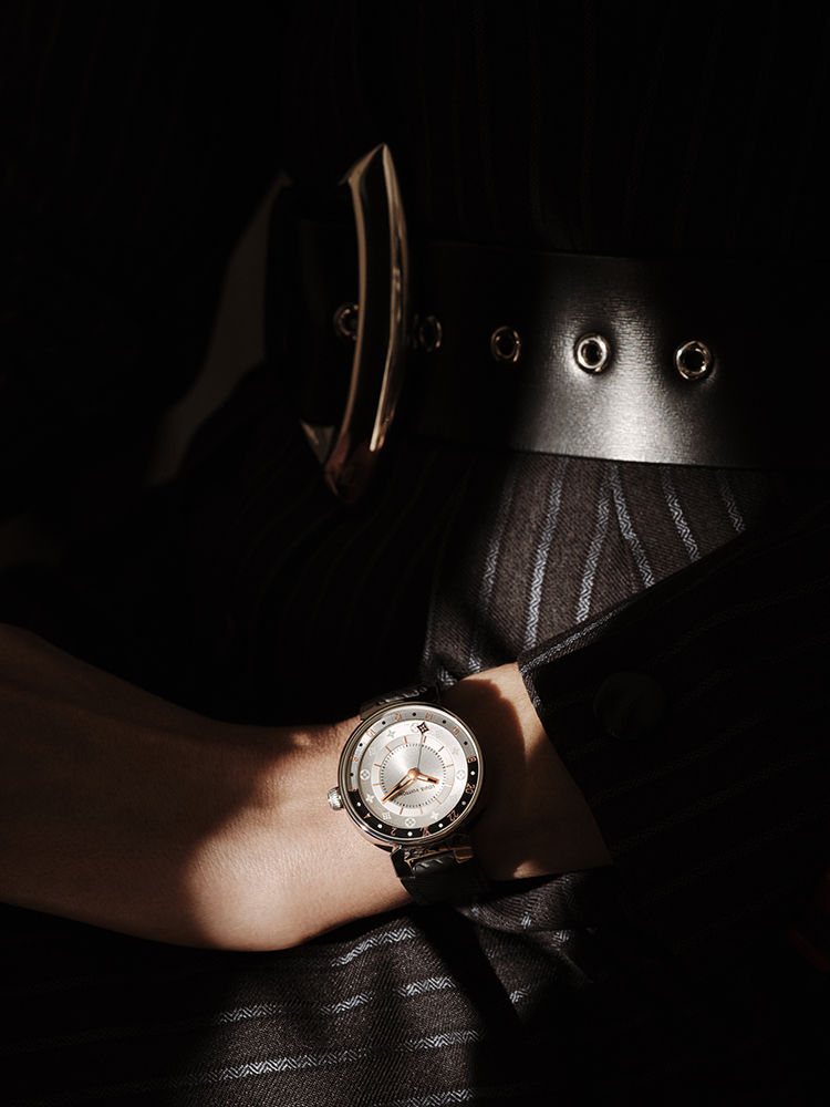 Louis Vuitton Tambour Moon Dual Time Quartz Watch - ShopStyle