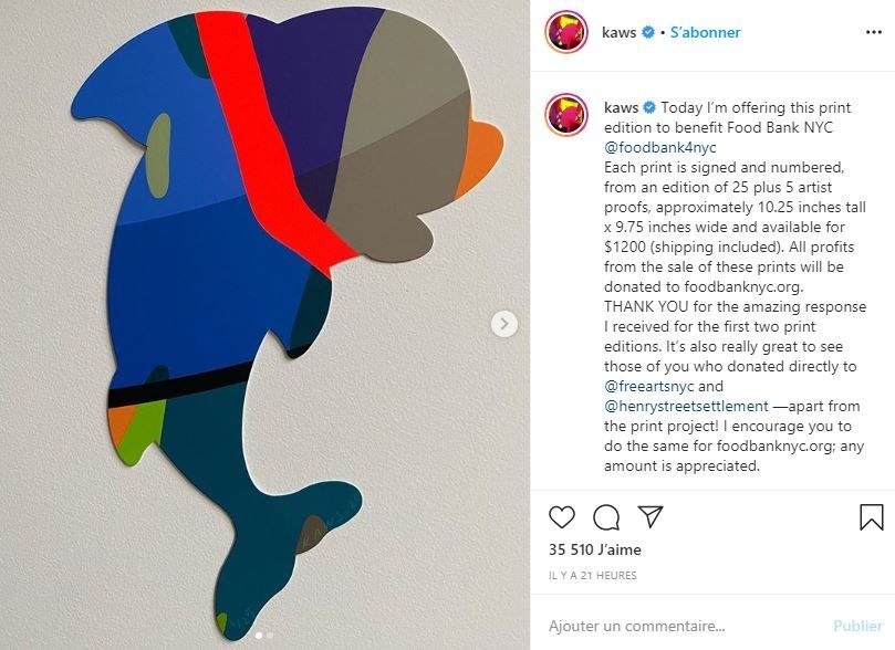 KAWS offering limited-edition prints for COVID-19 relief efforts