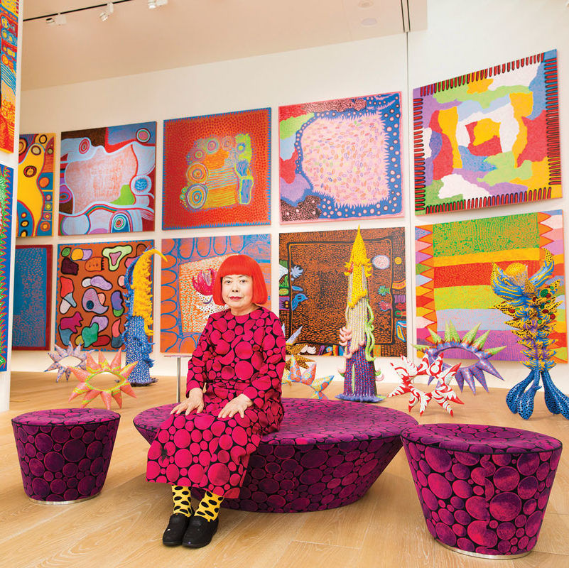 Auckland Art Gallery Toi o Tāmaki - Yayoi Kusama (born 1929) is a Japanese  artist known for immersive installations and for using 'infinity dots'.  Throughout her practice, she has covered surfaces –