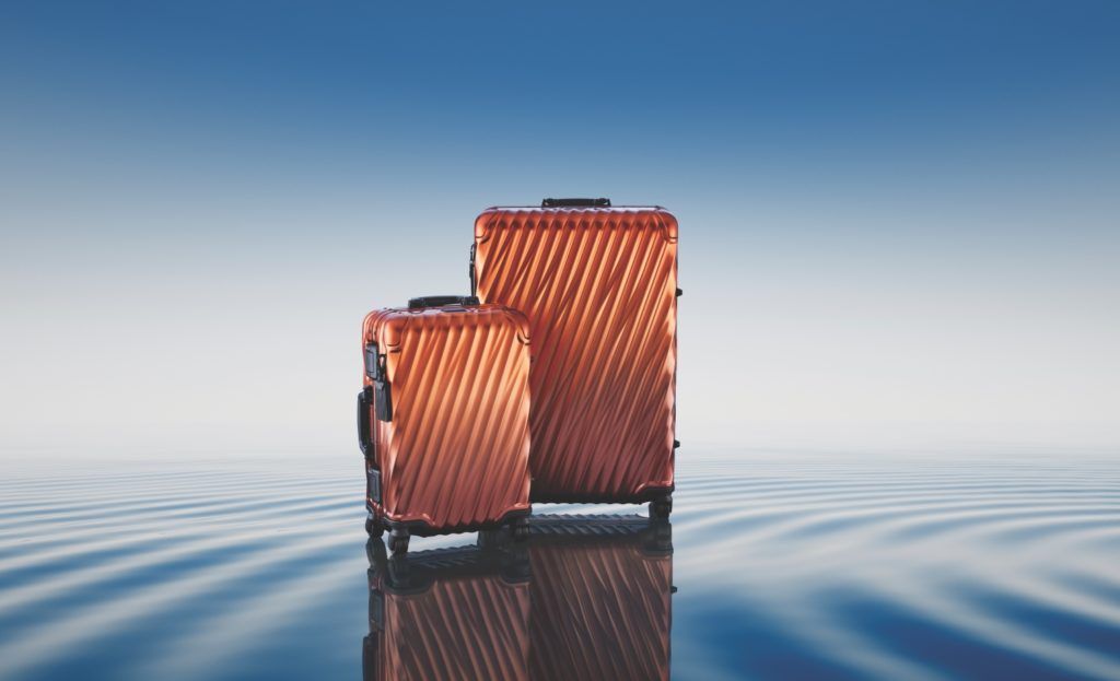 19 Degree Aluminum International Carry-On and 19 Degree Aluminum Extended Trip Packing Case in Russet Ombre