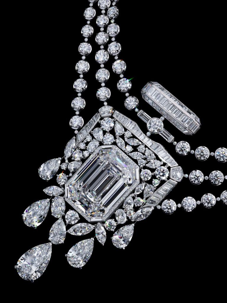 The 55.55-carat custom diamond in the Chanel n°5 collection