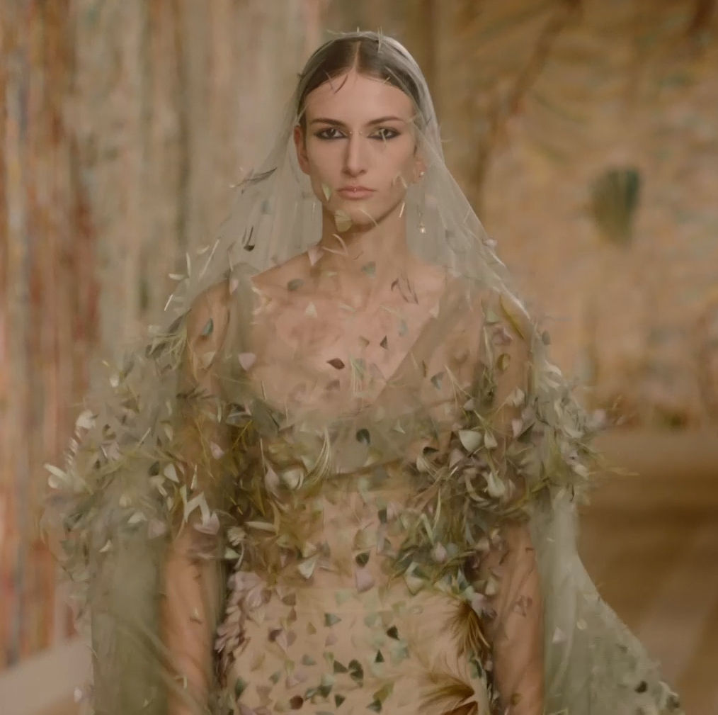 Dior Couture AW21: Hand-embroidered Decor by Artist Eva Jospin