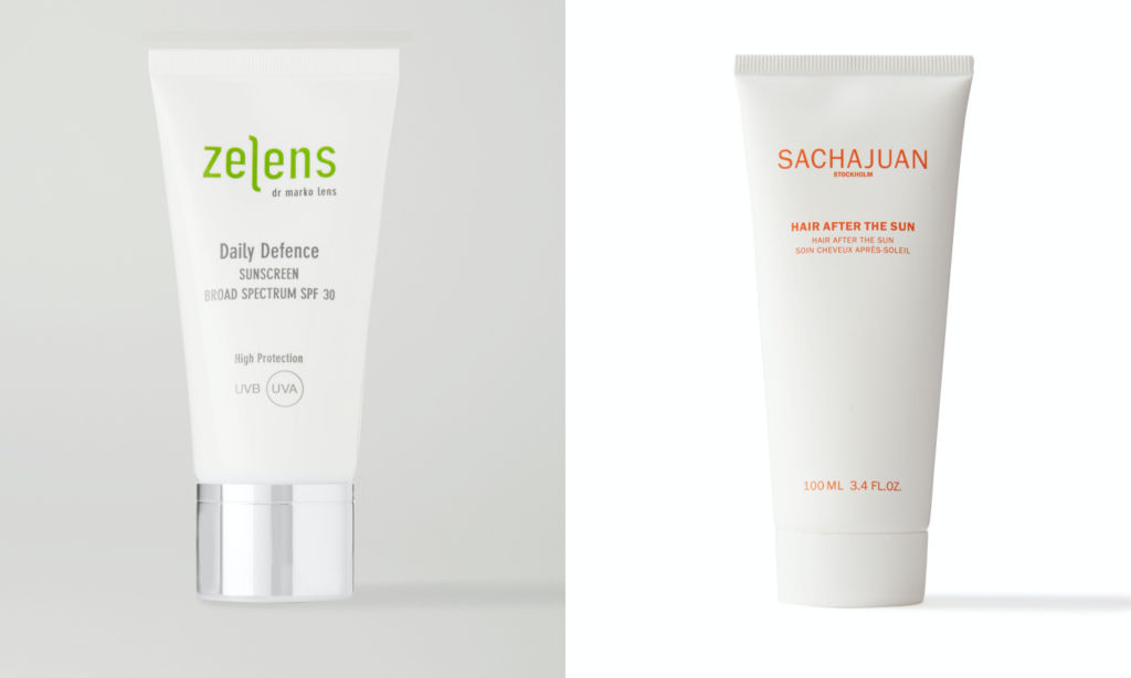 Zelen’s hydrating sunscreen and Sachajuan after-sun hair care are  Hands’ personal picks