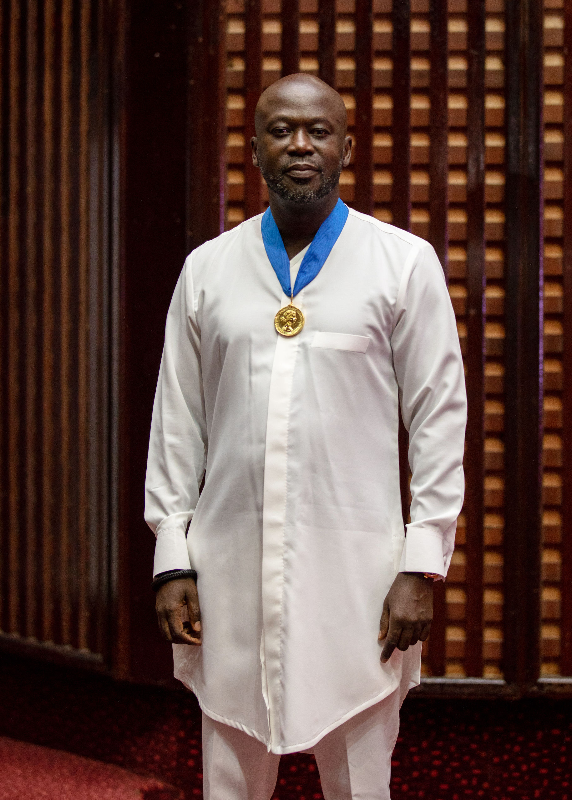 Ghanaian-British Architect Sir David Adjaye receiving the RIBA 2021 Royal Gold Medal for Architecture