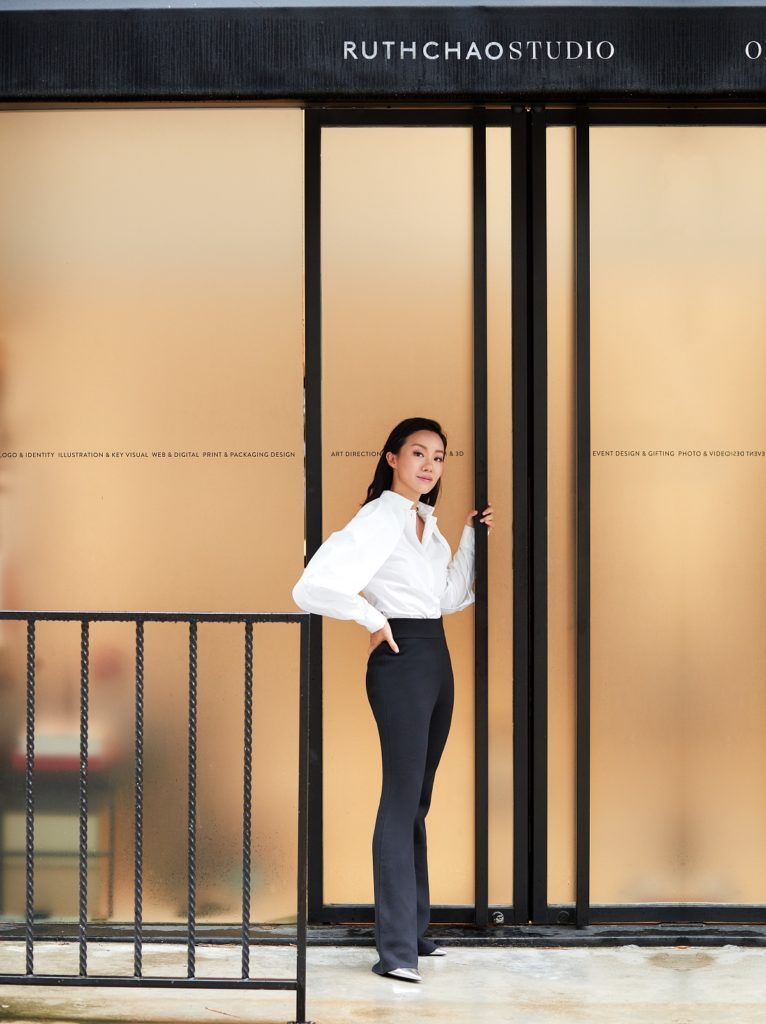 Ruth Chao in front of Ruth Chao Studio