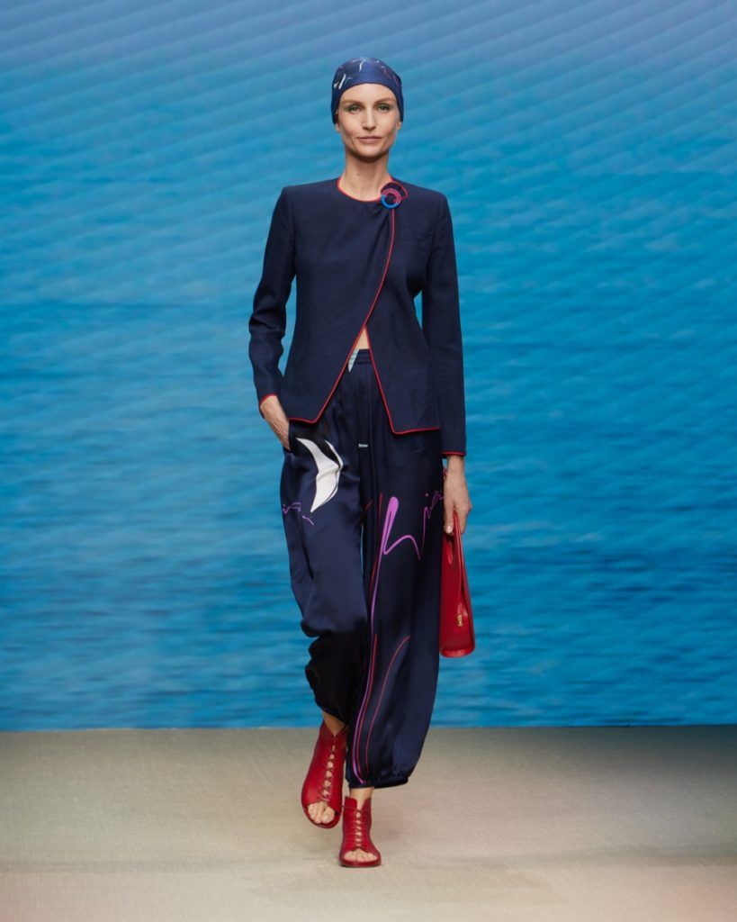 Giorgio Armani Women's Spring/Summer 2022: Kicking it Back Old School