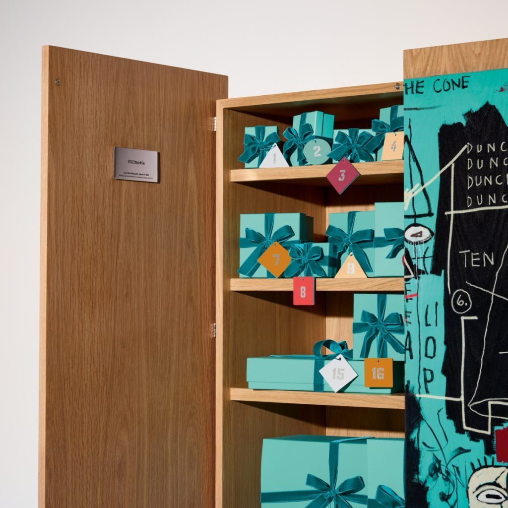Tiffany Advent Calendar featuring Basquiat painting