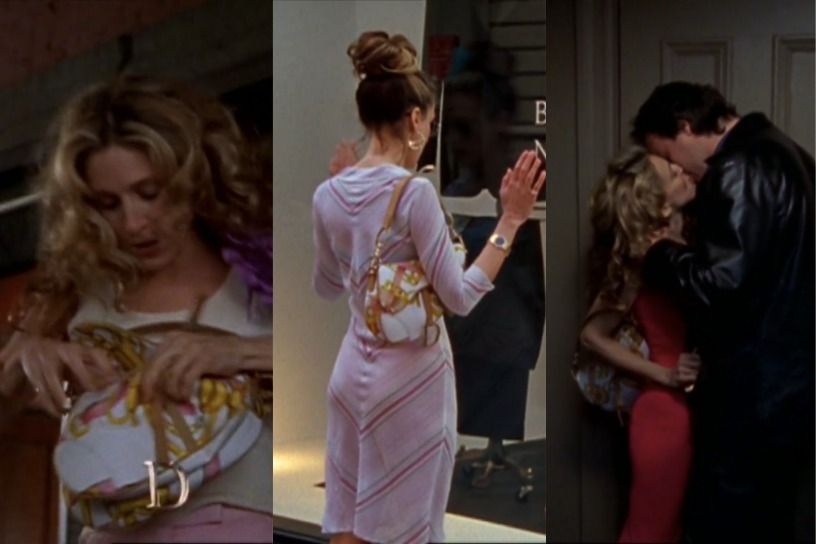 The Poster Child For High-Low Fashion, Carrie Pairs a Fendi Baguette With a  $45 Tote | Carrie bradshaw outfits, Fashion, Carrie bradshaw style