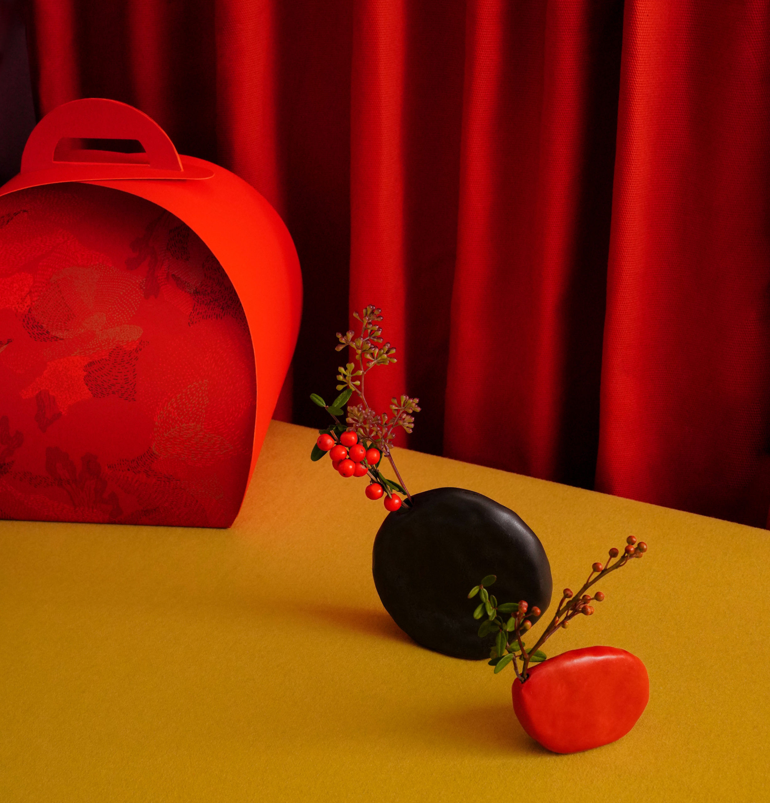"From Darkness Comes Light" Ceramic Vases, Ruth Chao Studio (RCS) x Blooms & Blossoms