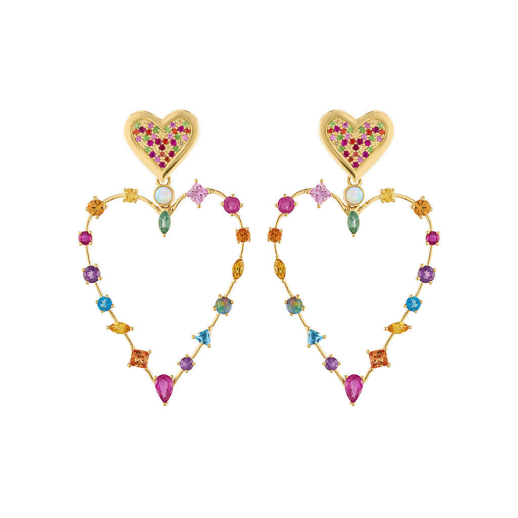 Eden Presley  Rainbow Love Transformer Earrings