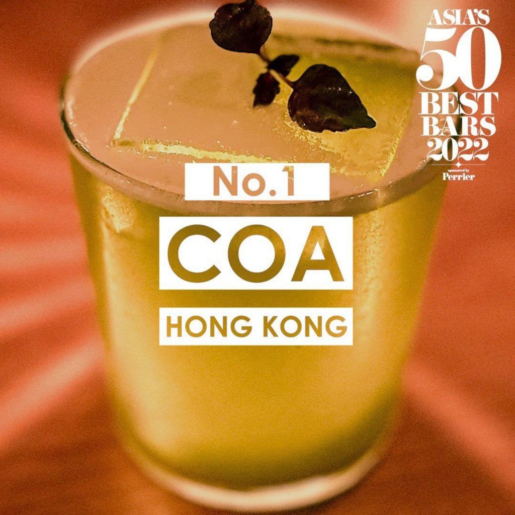 8 Hong Kong Bars Make Asia’s 50 Best Bars 2022 List, Coa Takes Top Spot Again