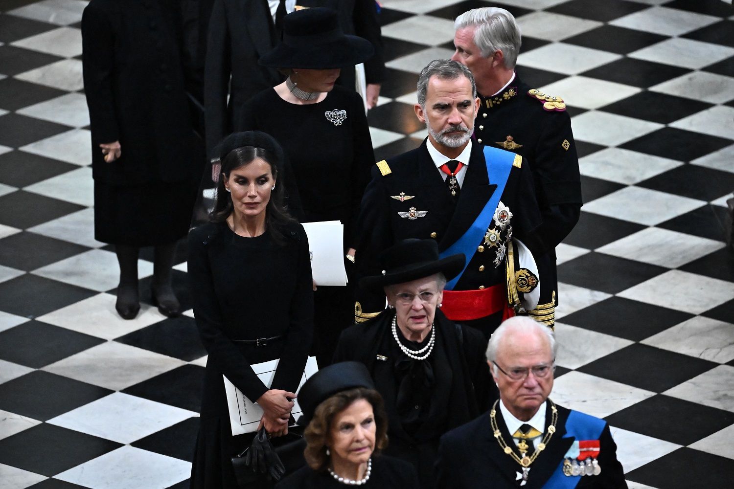 Royals at Queen funeral