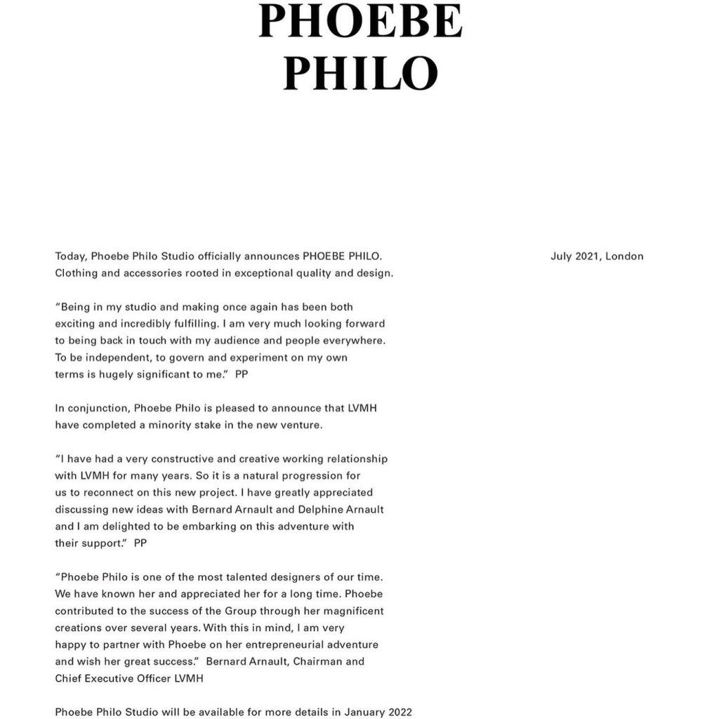 Phoebe Philo's Return to Fashion & the Launch of Her New Brand