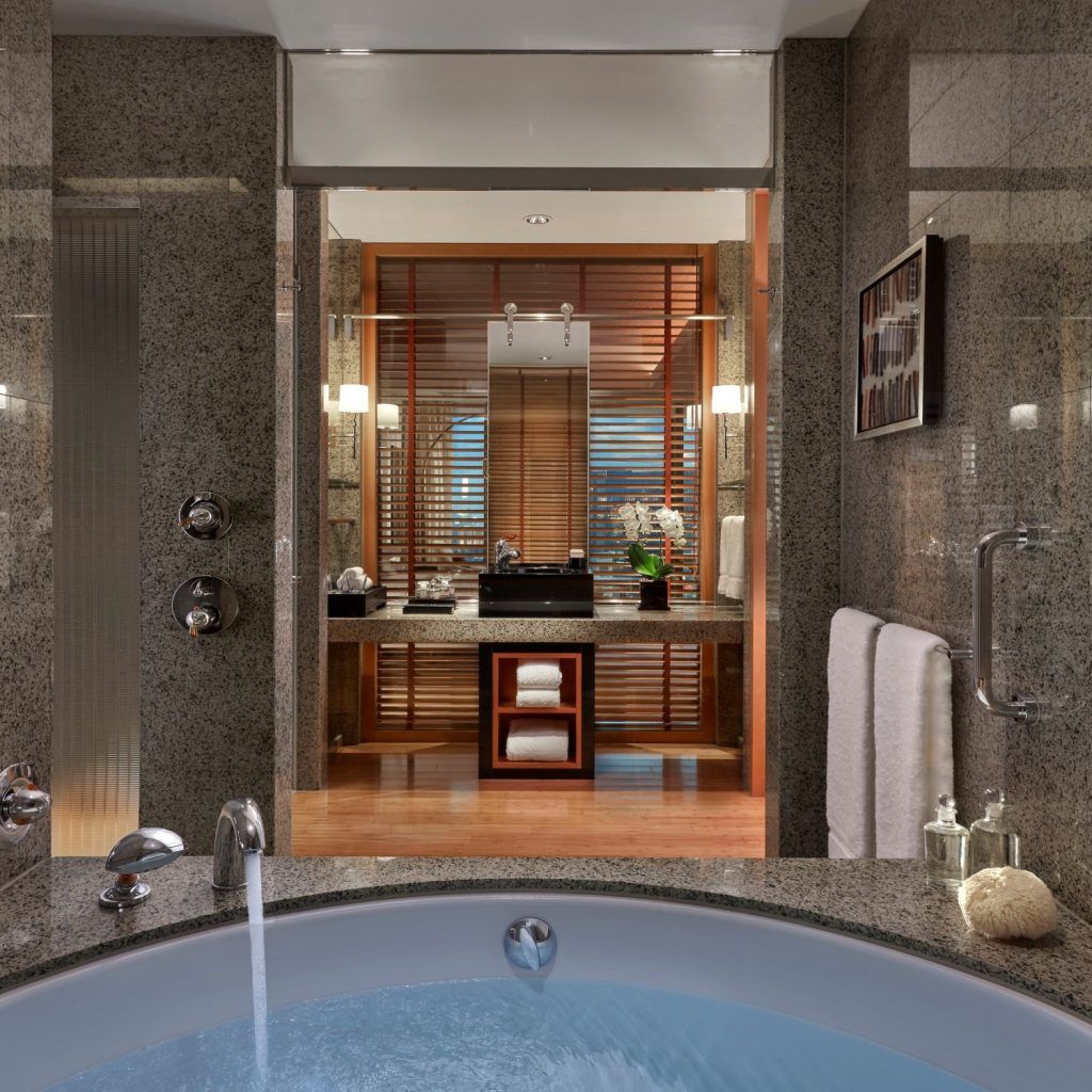 Luxuriating in the spacious bathtubs at Mandarin Oriental Tokyo