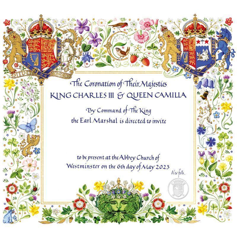 King Charles coronation- invitation