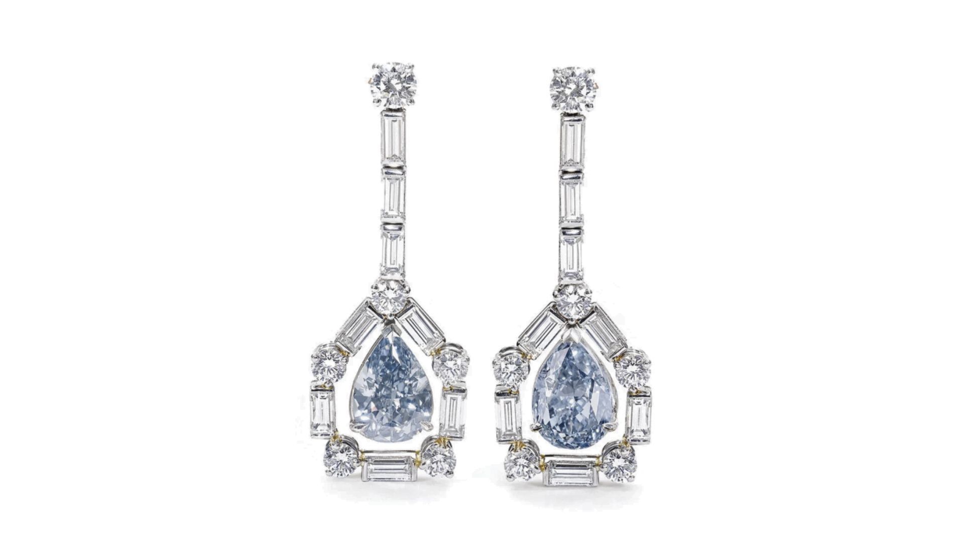 Expensive earrings - Fancy blue