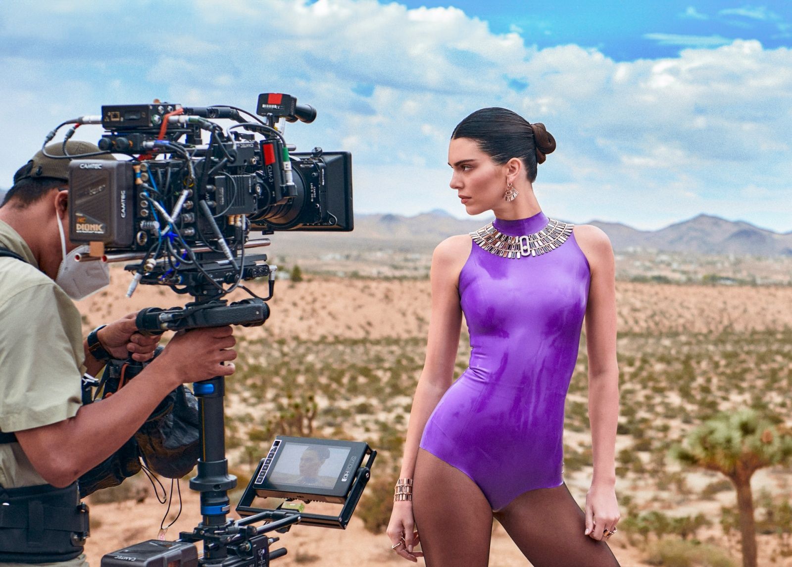 Behind-the-scenes with Kendall Jenner at the Messika campaign shoot