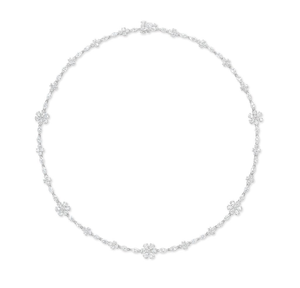 Harry Winston Forget-Me-Not bridal jewellery necklace