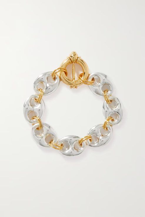 Timeless Pearly Silver and gold-tone bracelet