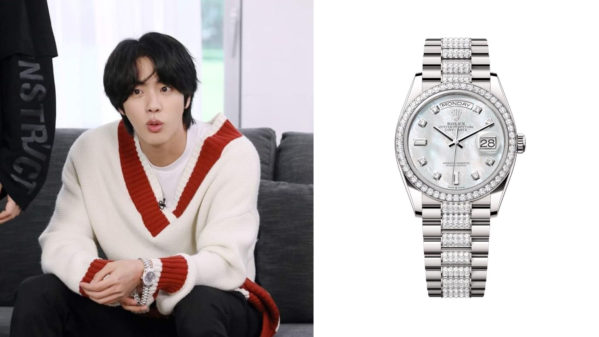 BTS jin luxury Rolex watch
