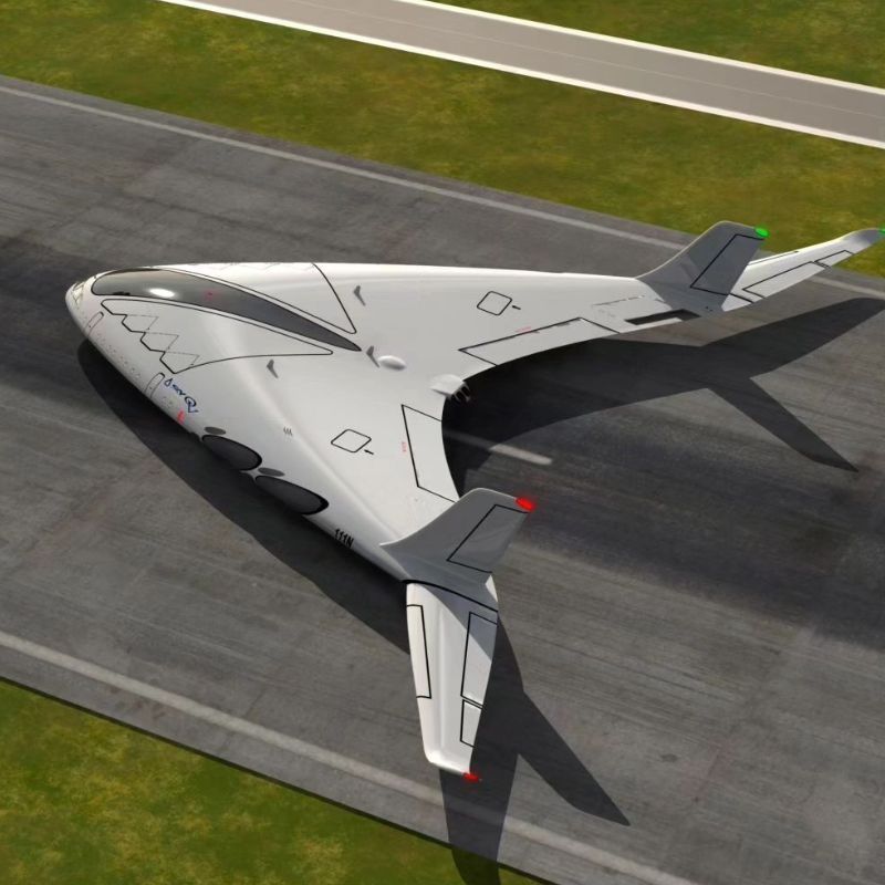 futuristic supersonic aircraft