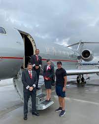 Golfers with private jets