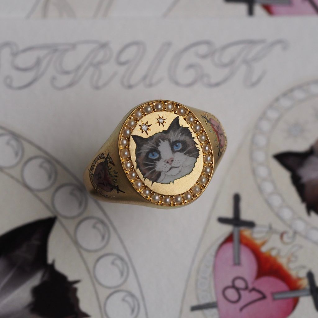 Gigi Hadid Gifts Taylor Swift a Bespoke Cat Ring Designed by Cece Jewellery