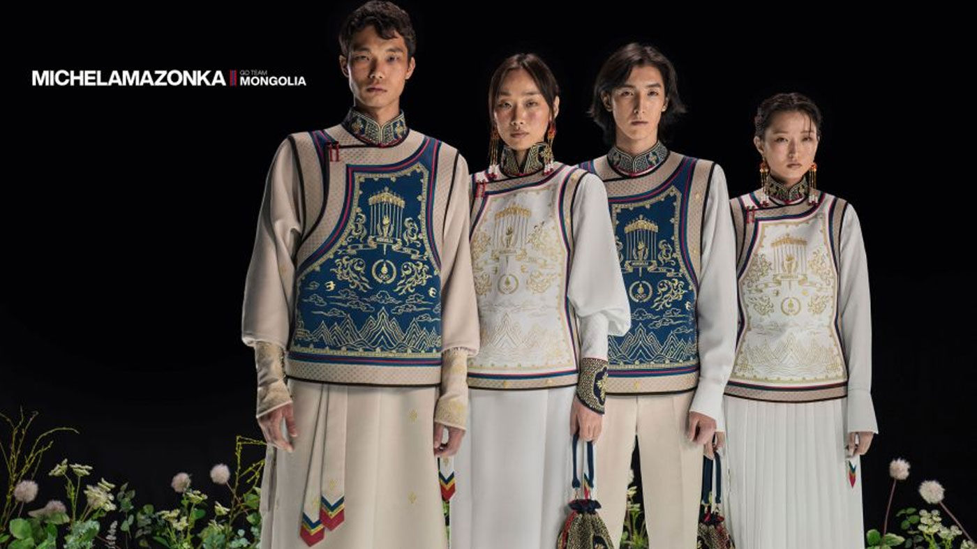 Team Mongolia Unveils 2024 Olympics Uniforms With Intricate Designs by Michel & Amazonka