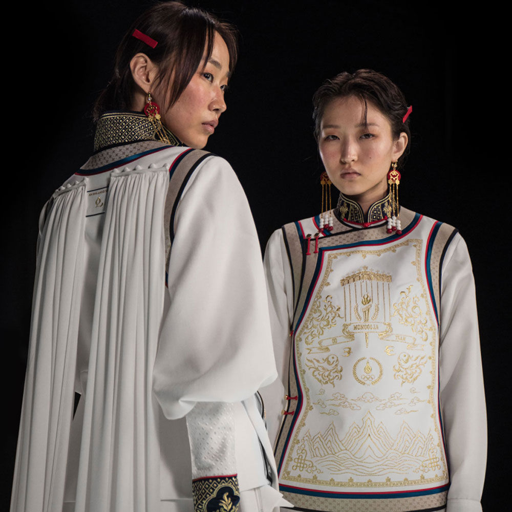 Team Mongolia Unveils 2024 Olympics Uniforms With Intricate Designs by Michel & Amazonka