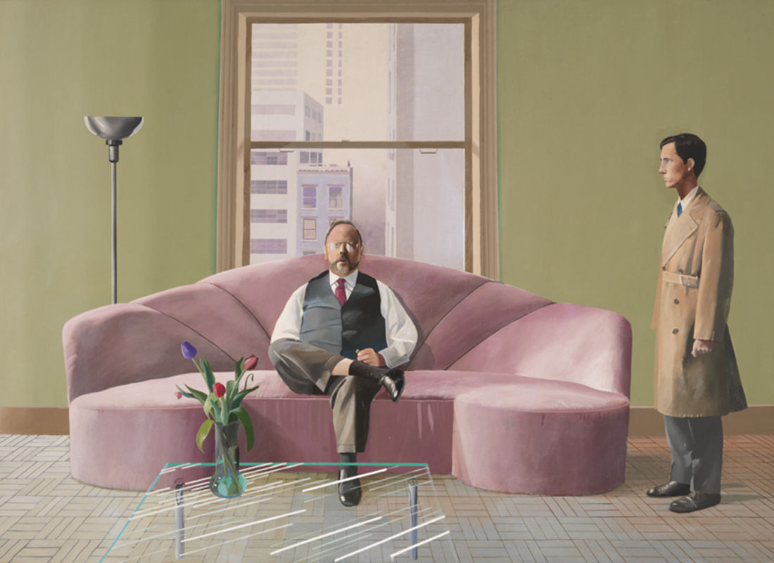 Henry Geldzahler and Christopher Scott painting
