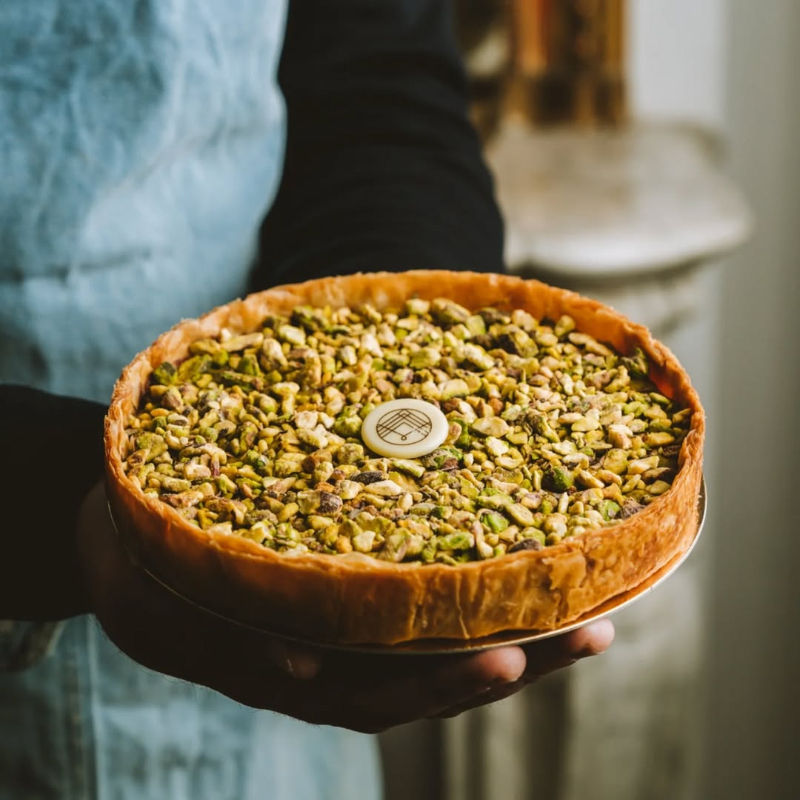 Pistachio Chocolate Tart