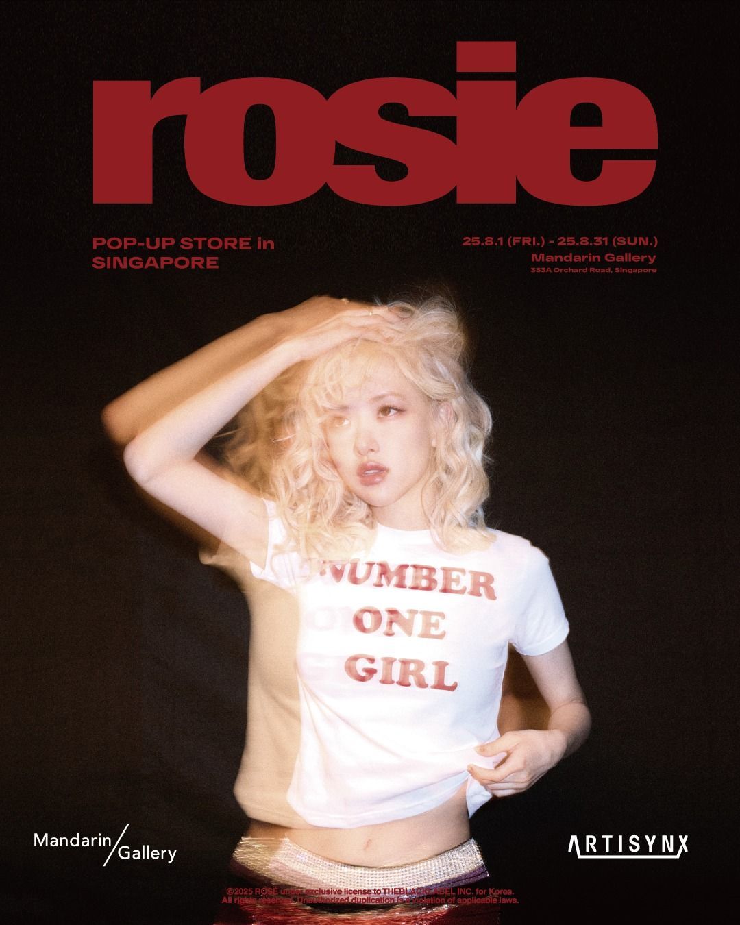 Blackpink Rosé to Have a 'Rosie'-Themed Pop-up in Singapore