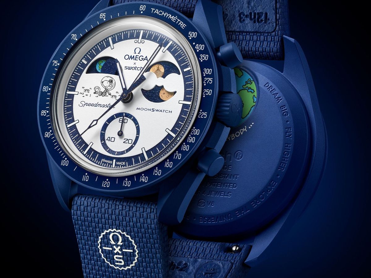 Snoopy OMEGASwatchMoonSwatchWhite １０月購入 Snoopy and Woodstock Return for a New Earthphase MoonSwatch