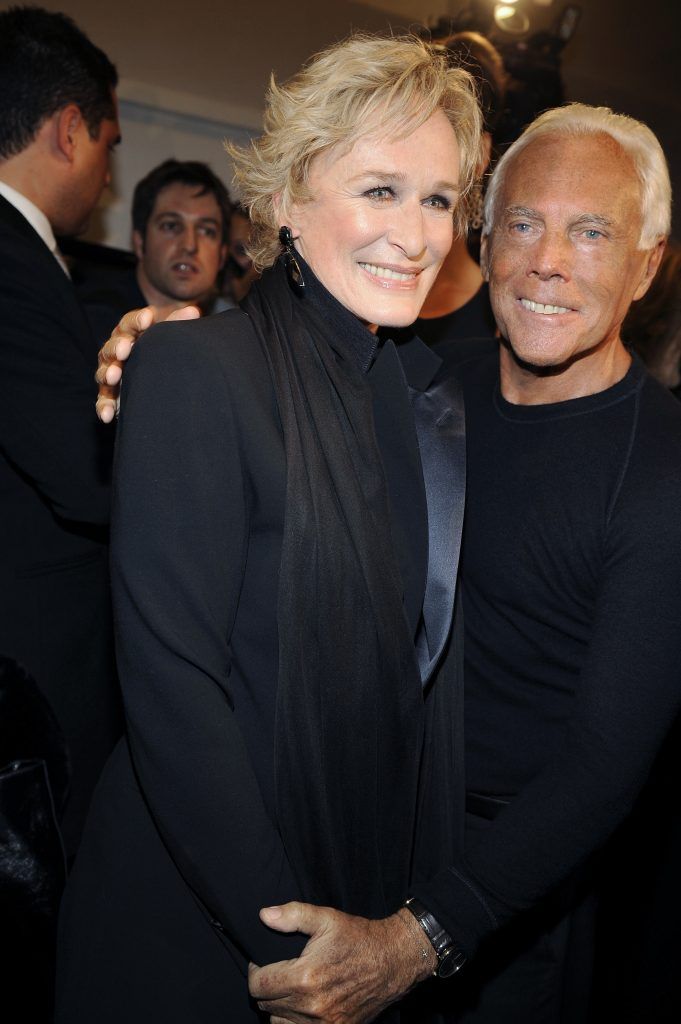 Giorgio Armani with Glenn Close