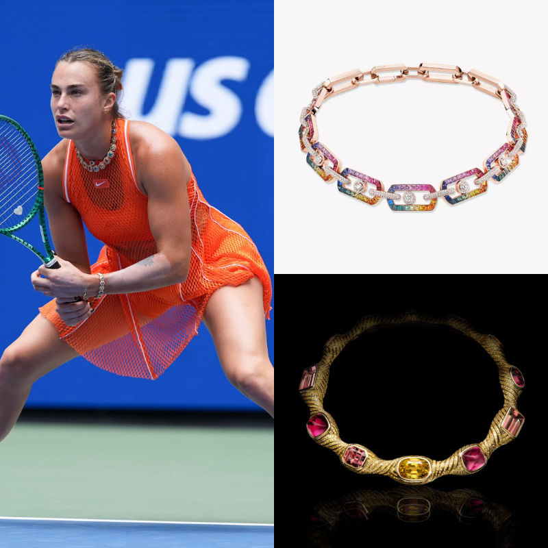 Coloured Gemstone Jewellery that Echoes Aryna Sabalenka's On-Court Sparkle