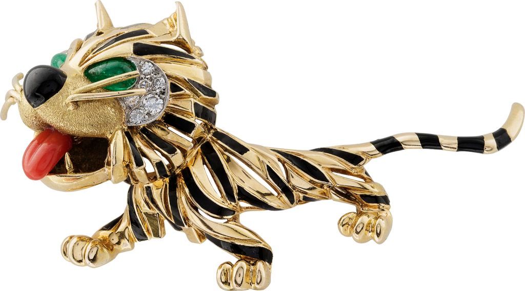 Lucky Animals Van Cleef Lion Brooch Lucky Animals Pig Clip 18K