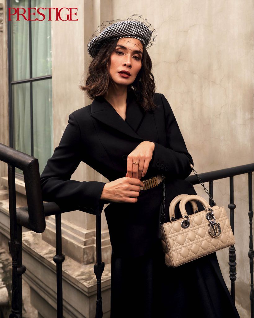 Dior - Medium Lady D-Joy Bag Black Cannage Tweed - Women