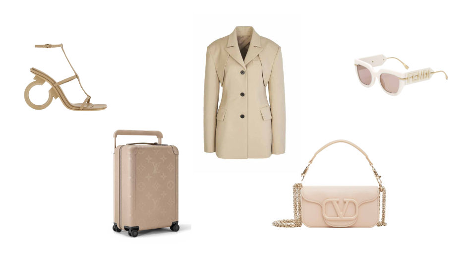 Louis Vuitton Horizon 55 Beige Empreinte Trolly Cabin Rolling Luggage  Travel Bag