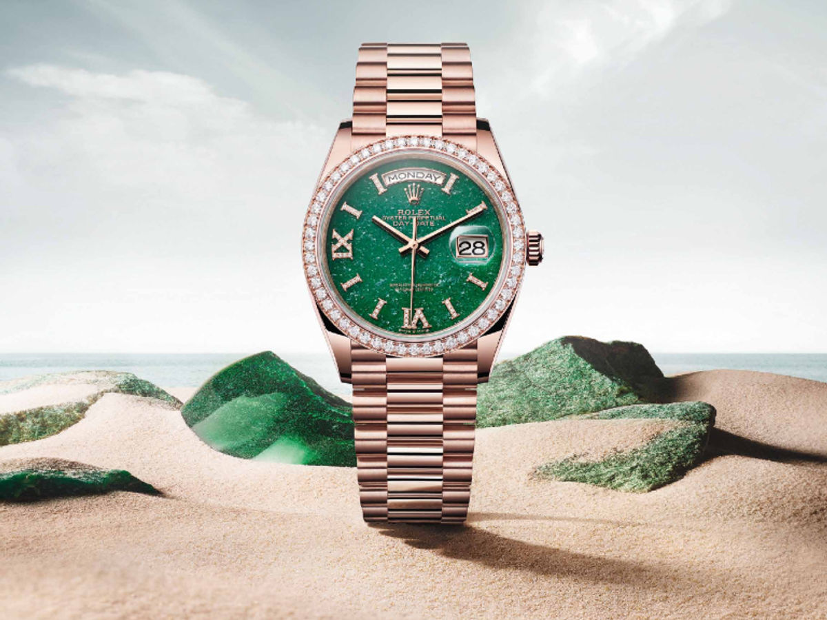 Emerald sale face rolex