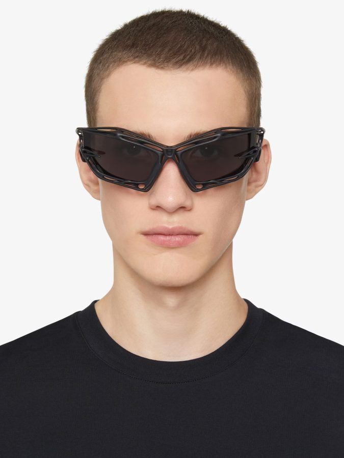 The futuristic gaze of Givenchy's Giv Cut Cage sunglasses